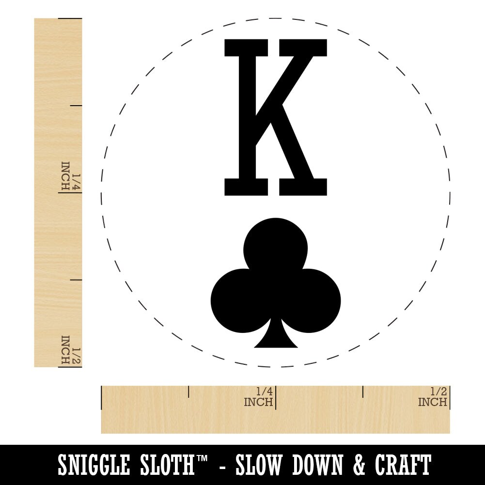 King of Clubs Card Suit Self-Inking Rubber Stamp for Stamping Crafting Planners