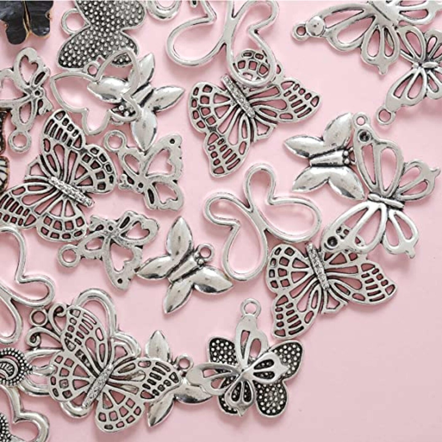 Incraftables 80pcs Butterfly Charms Pendants &#x26; 120pcs Sun, Moon &#x26; Star Charms Pendants for DIY Bracelets, Jewelry, Keychain &#x26; Necklace Making.