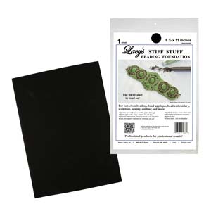 Lacy's Stiff Stuff 8.5 x 11 inches Beading Foundation, Black (1 sheet)