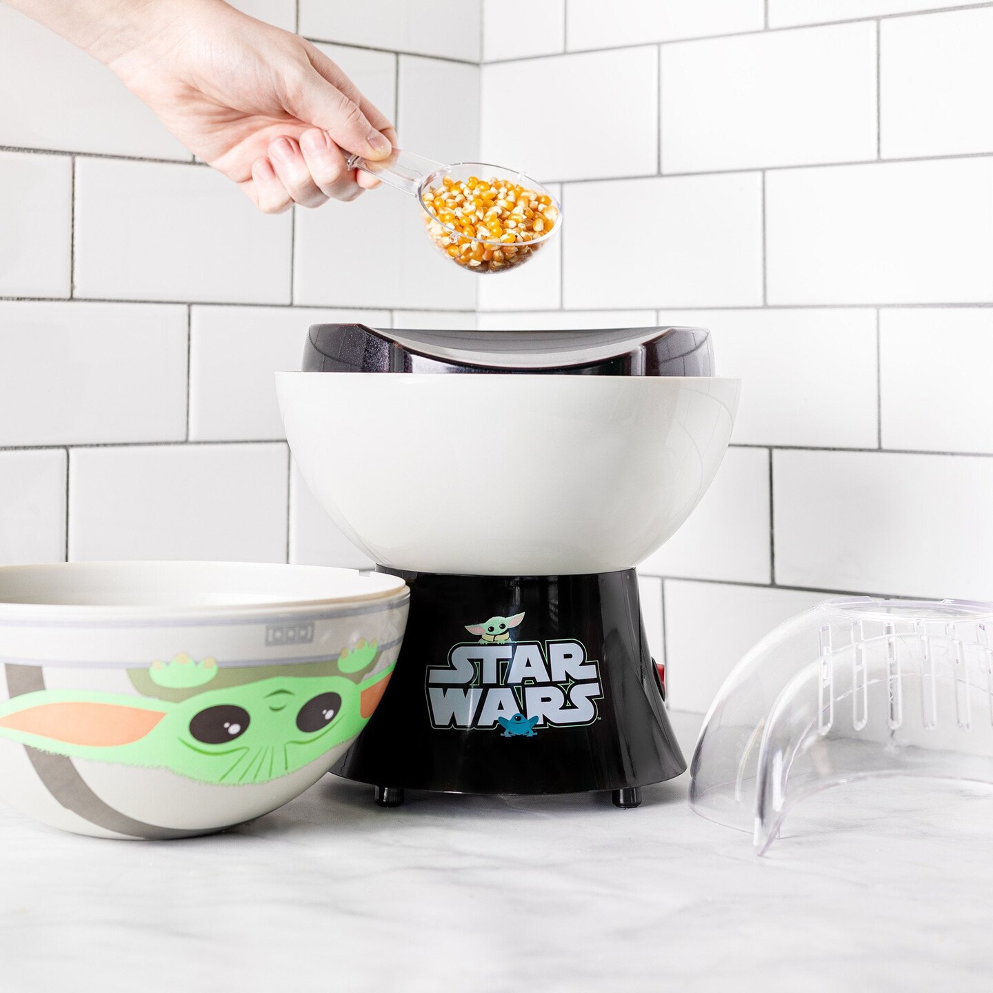 Uncanny Brands Star Wars The Mandalorian Popcorn Maker