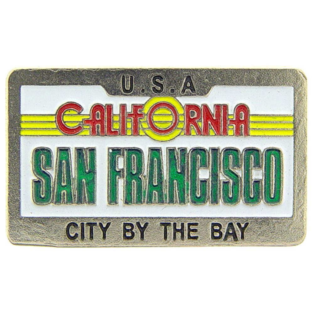 San Francisco California License Plate Pin 1&#x22;