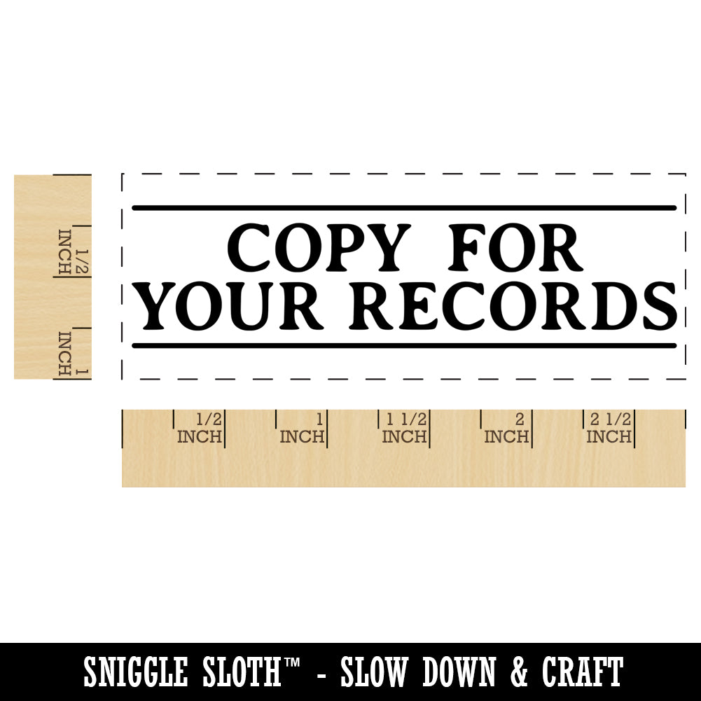 Copy For Your Records Document Self-Inking Rubber Stamp Ink Stamper for Business Office