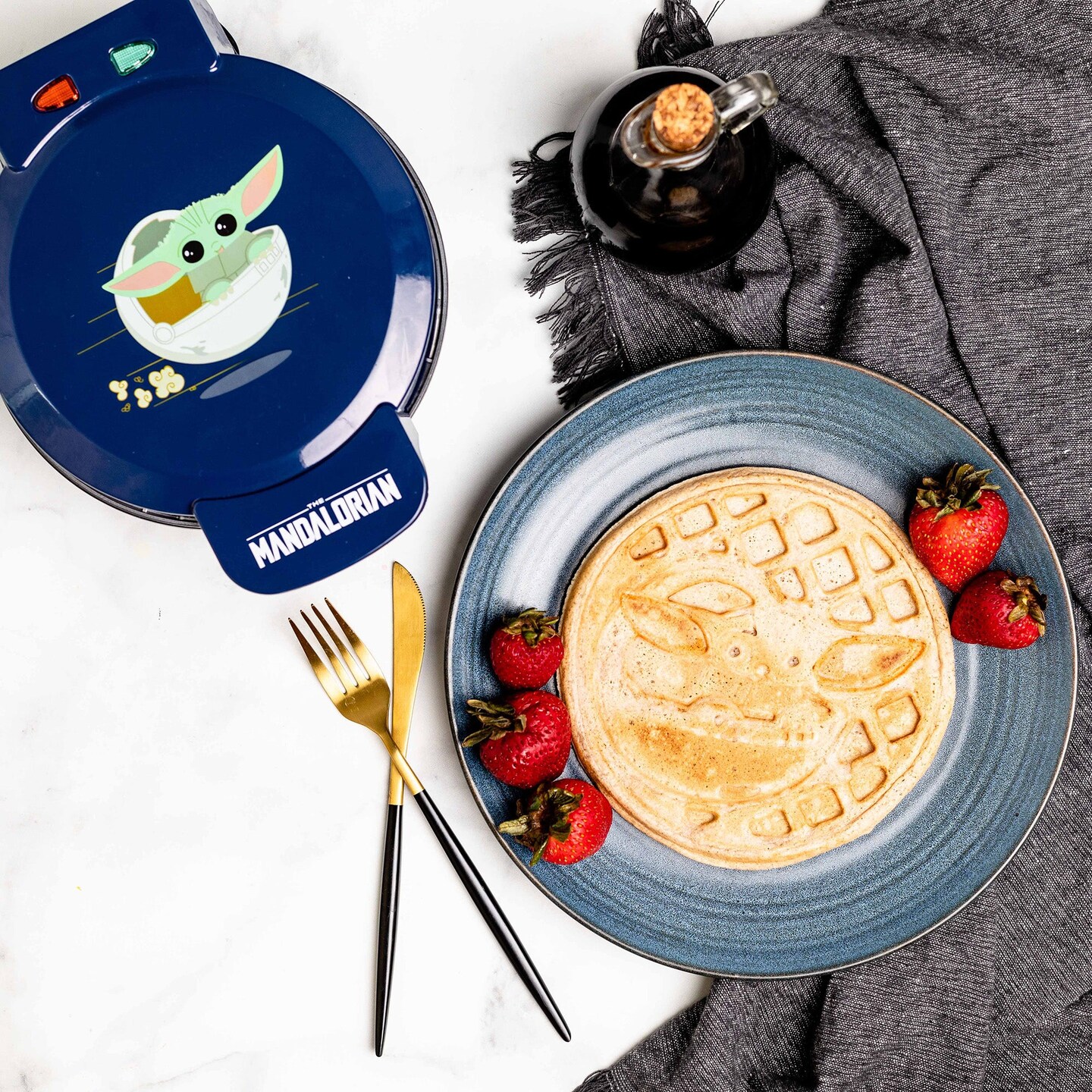 Uncanny Brands Star Wars The Mandalorian The Child Waffle Maker