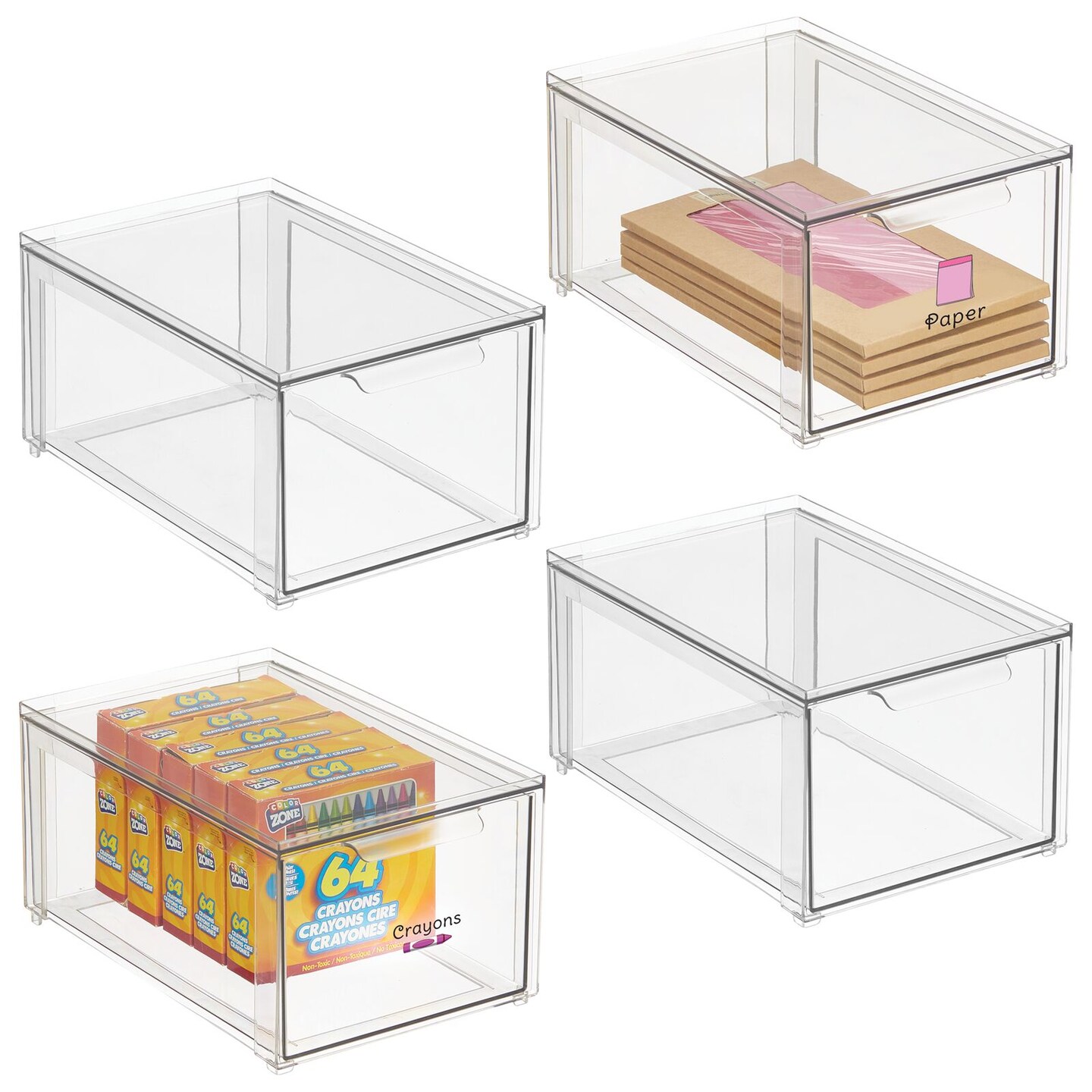 Storage Cube for Stackable Drawers or Paper Shelves