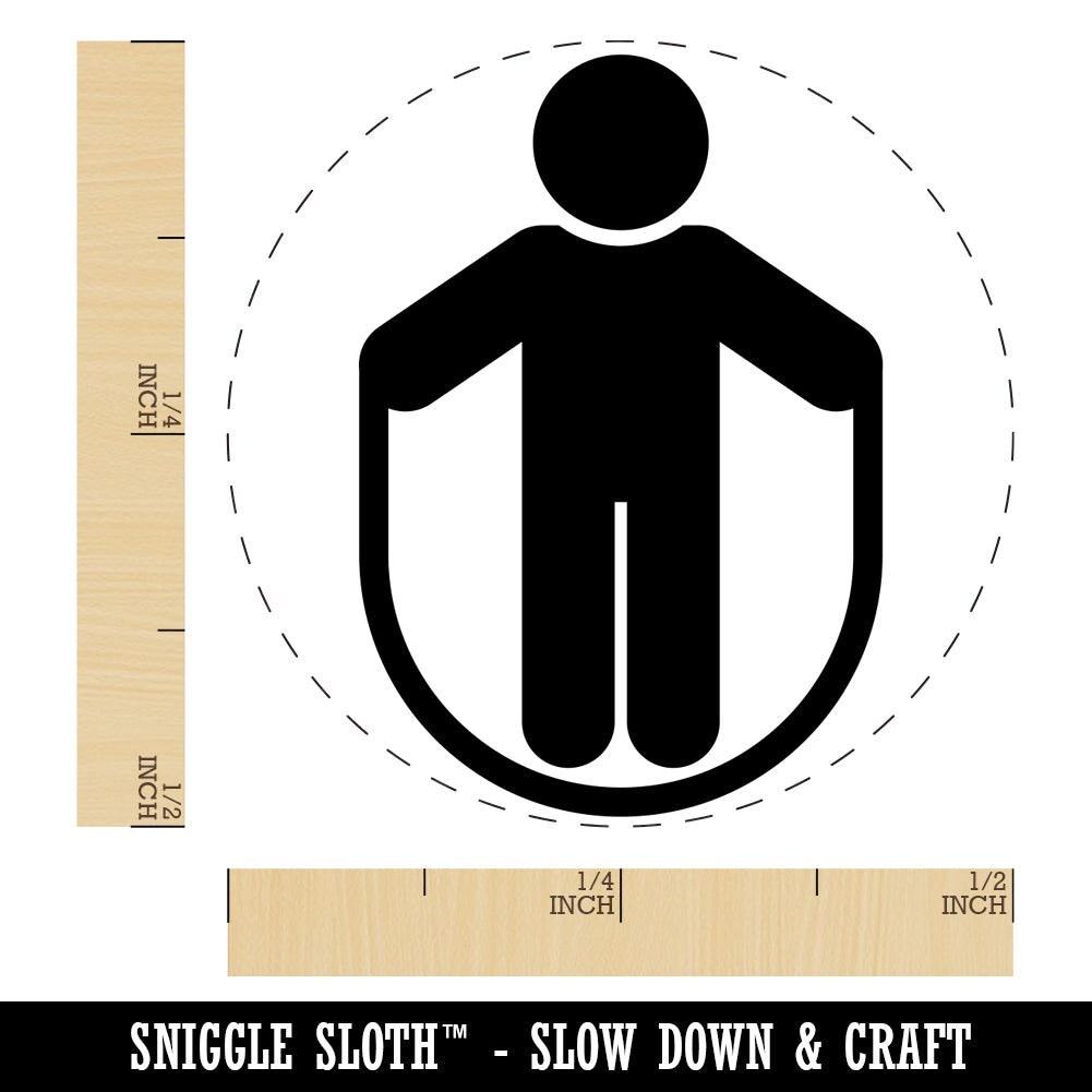 Jump Rope Fitness SelfInking Rubber Stamp for Stamping Crafting