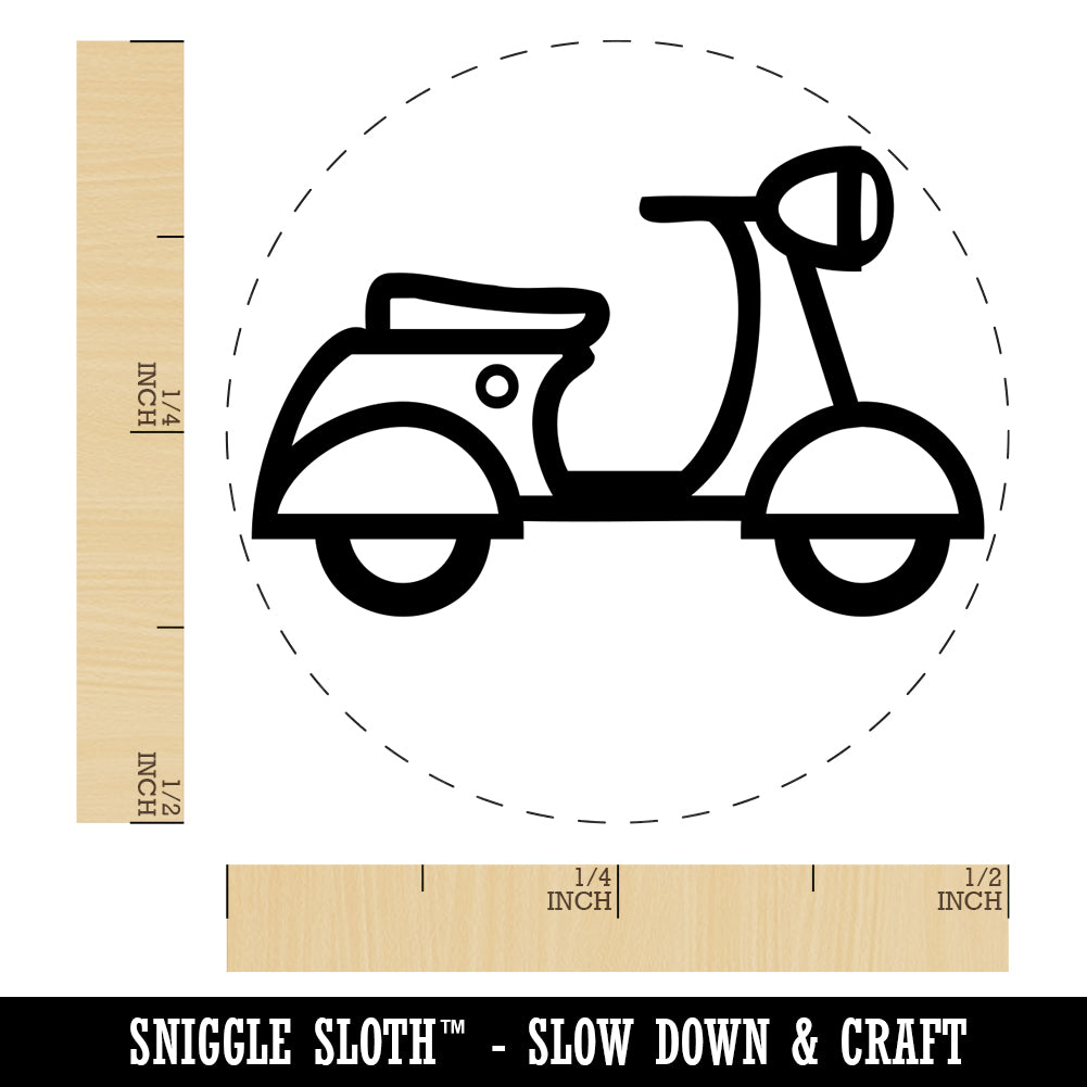 Moped Scooter Motor Vehicle Self-Inking Rubber Stamp for Stamping Crafting Planners