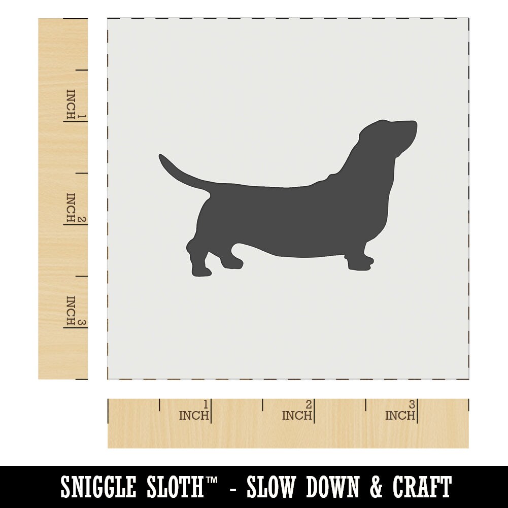 Basset Hound Dog Solid Wall Cookie DIY Craft Reusable Stencil