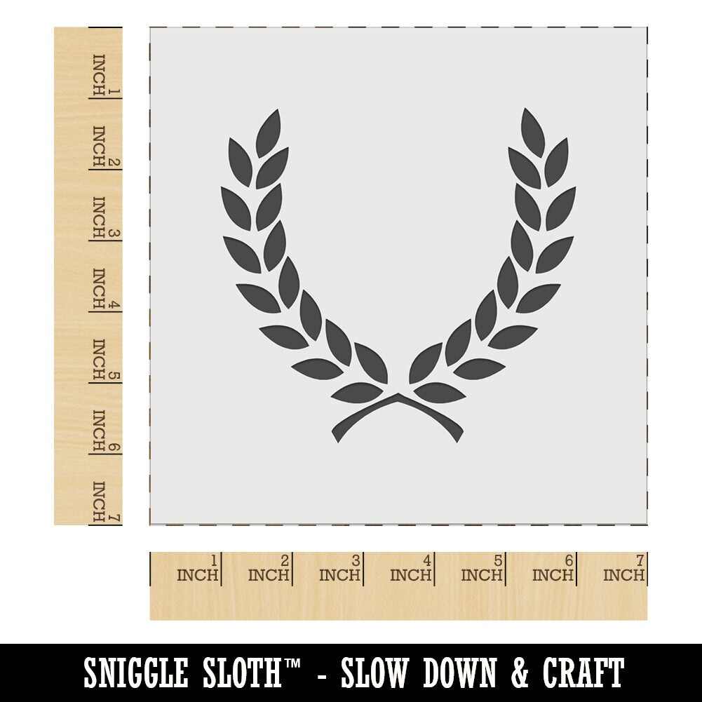 Wreath Laurel Branch Frame Wall Cookie DIY Craft Reusable Stencil
