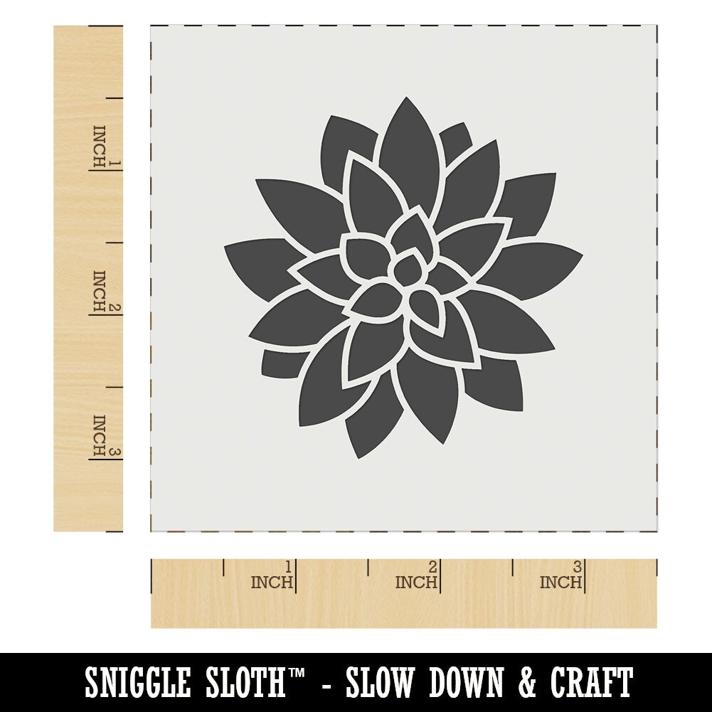 Beautiful Succulent Flower Plant Wall Cookie DIY Craft Reusable Stencil