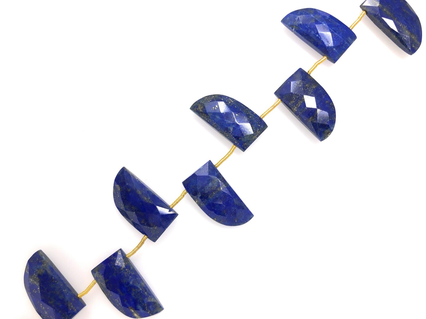 Natural Lapis Lazuli and Genuine Gemstone Beads, Blue - 20x10.5mm - 10 Pieces
