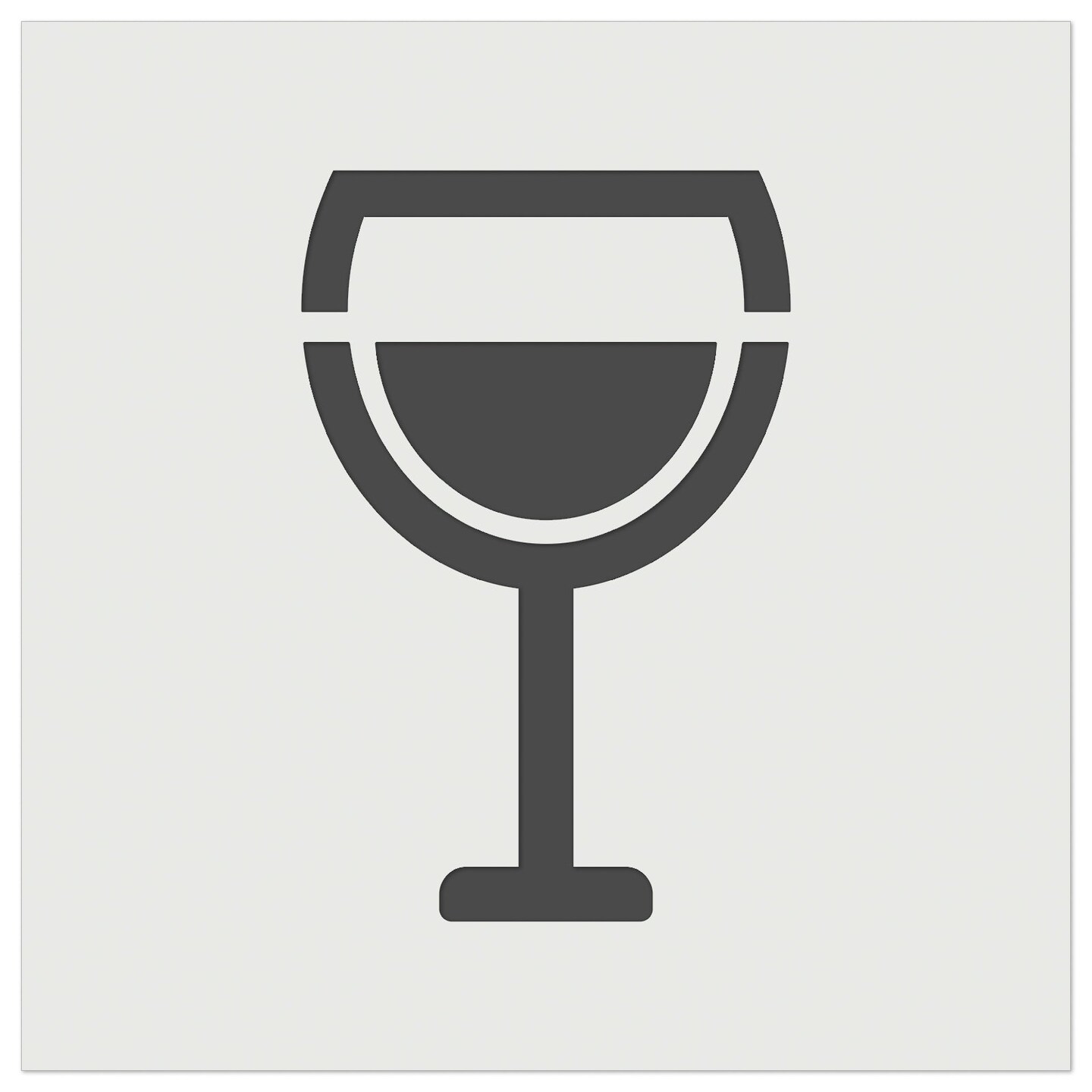 Wine Glass Half Full Wall Cookie DIY Craft Reusable Stencil
