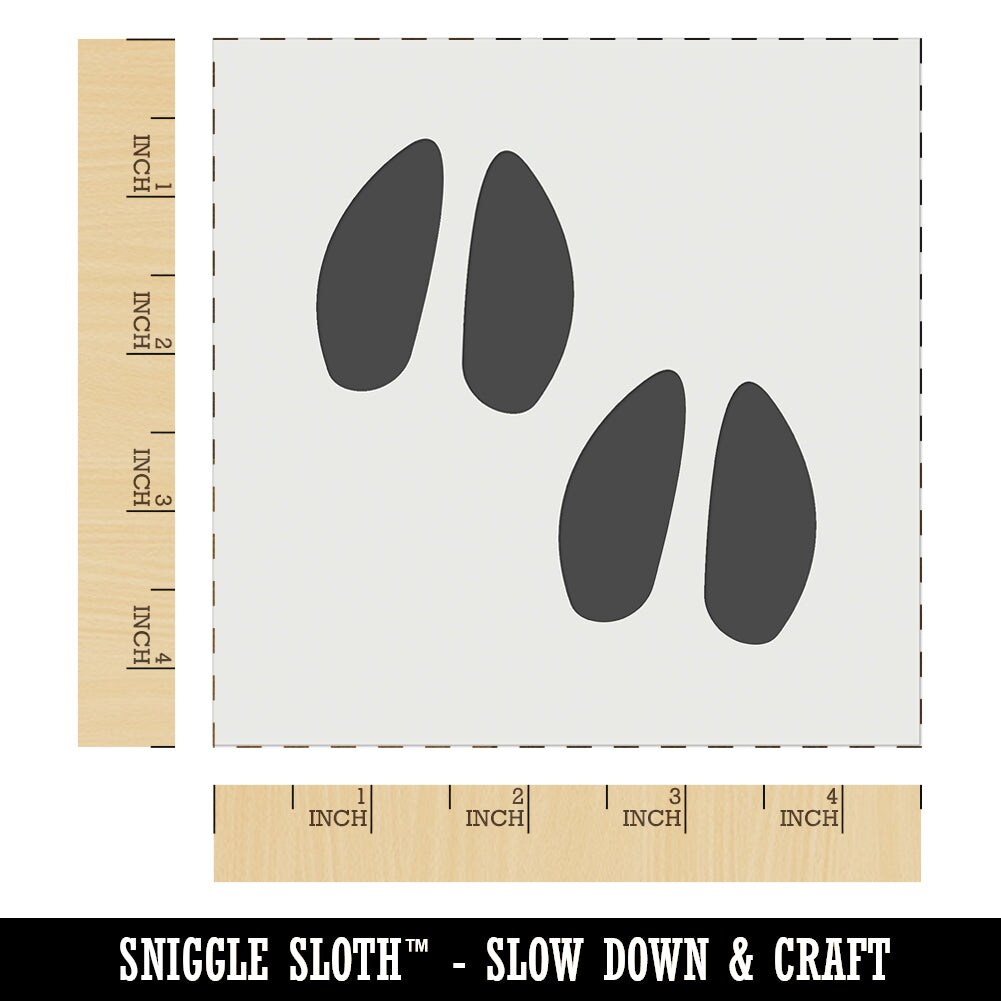 Deer Tracks Footprints Wall Cookie DIY Craft Reusable Stencil
