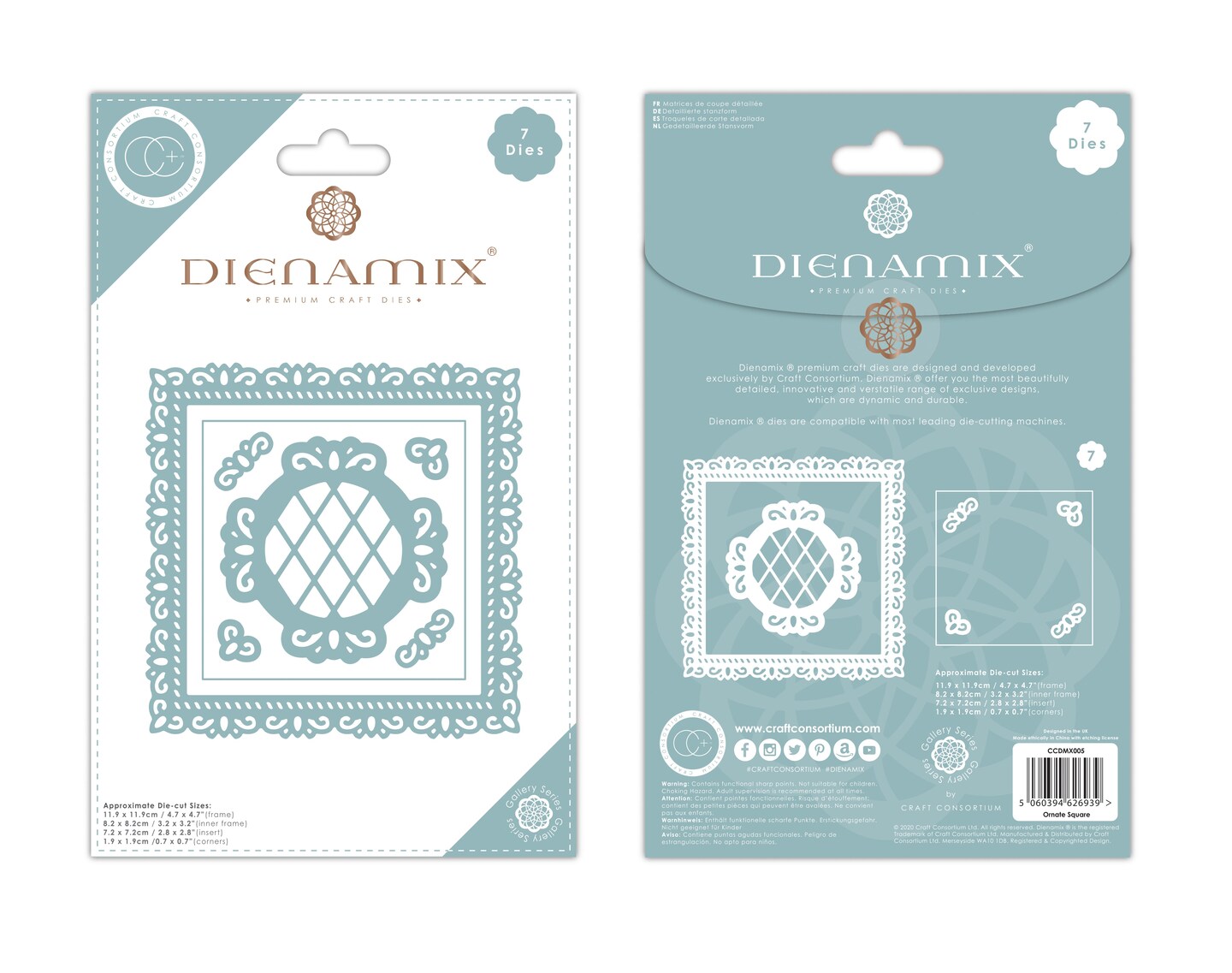 Craft Consortium Ornate Square Die Set