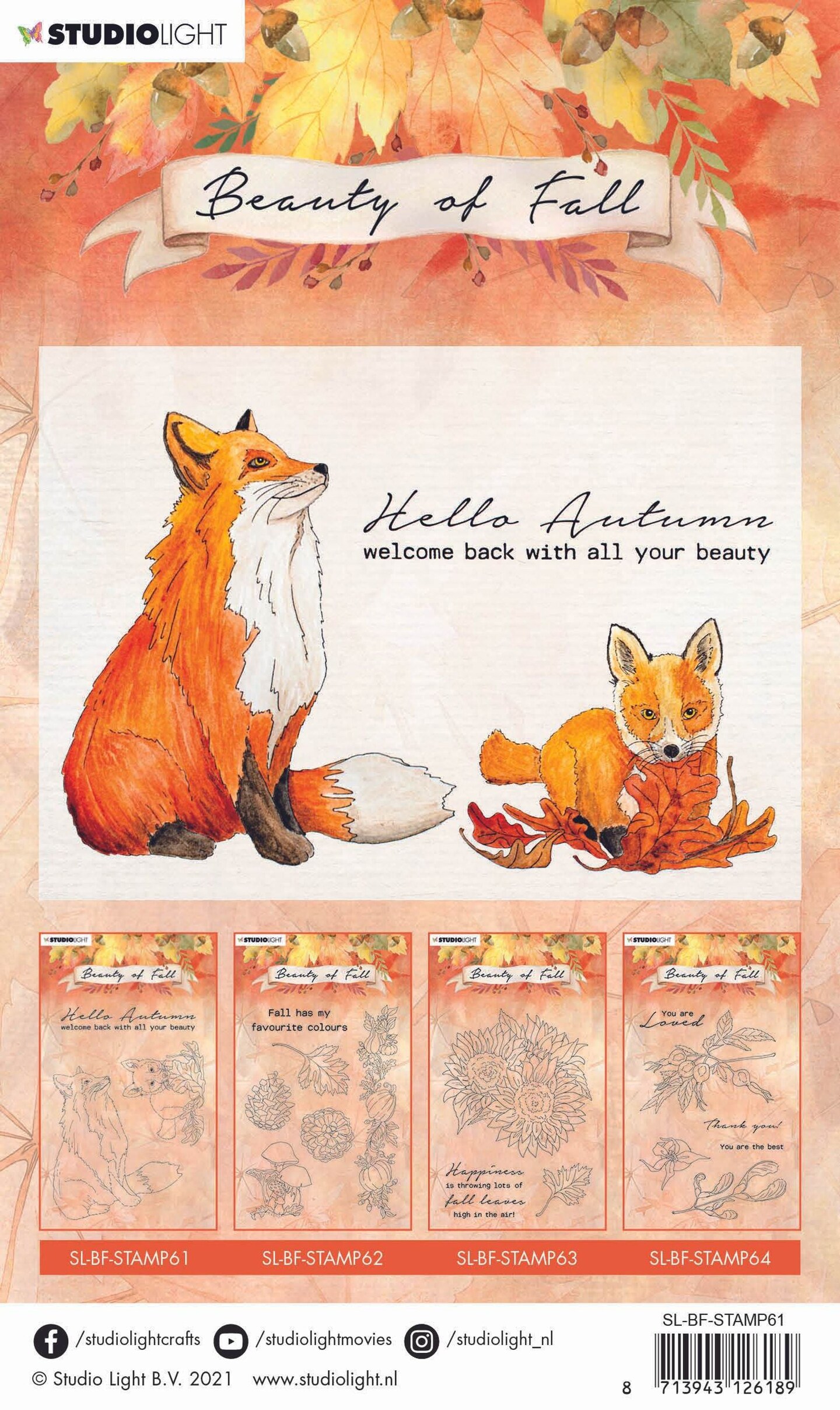 Studio Light SL Clear Stamp Foxes Beauty Of Fall 105x148mm nr.61 | Michaels