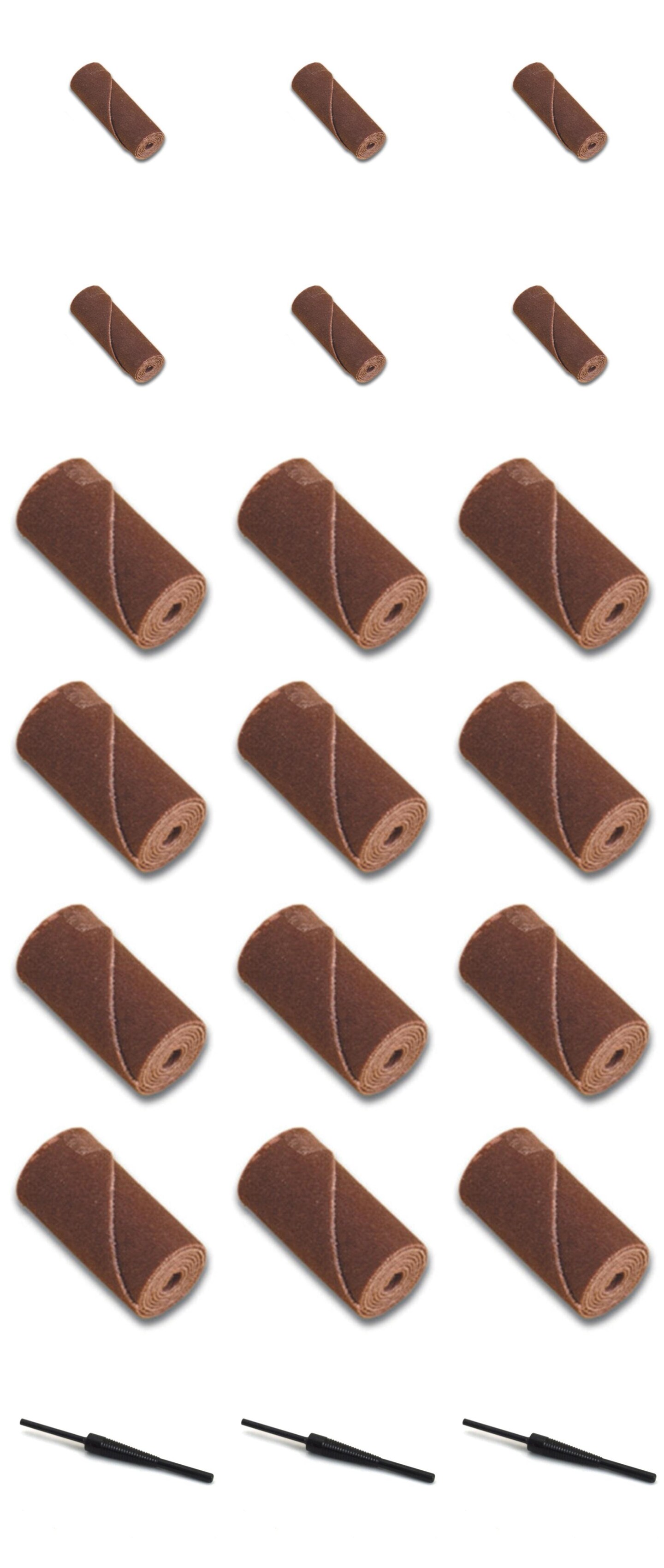 18 Jeweler Polishing Cartridges Fine, Medium & Coarse Grit & 3 Threaded