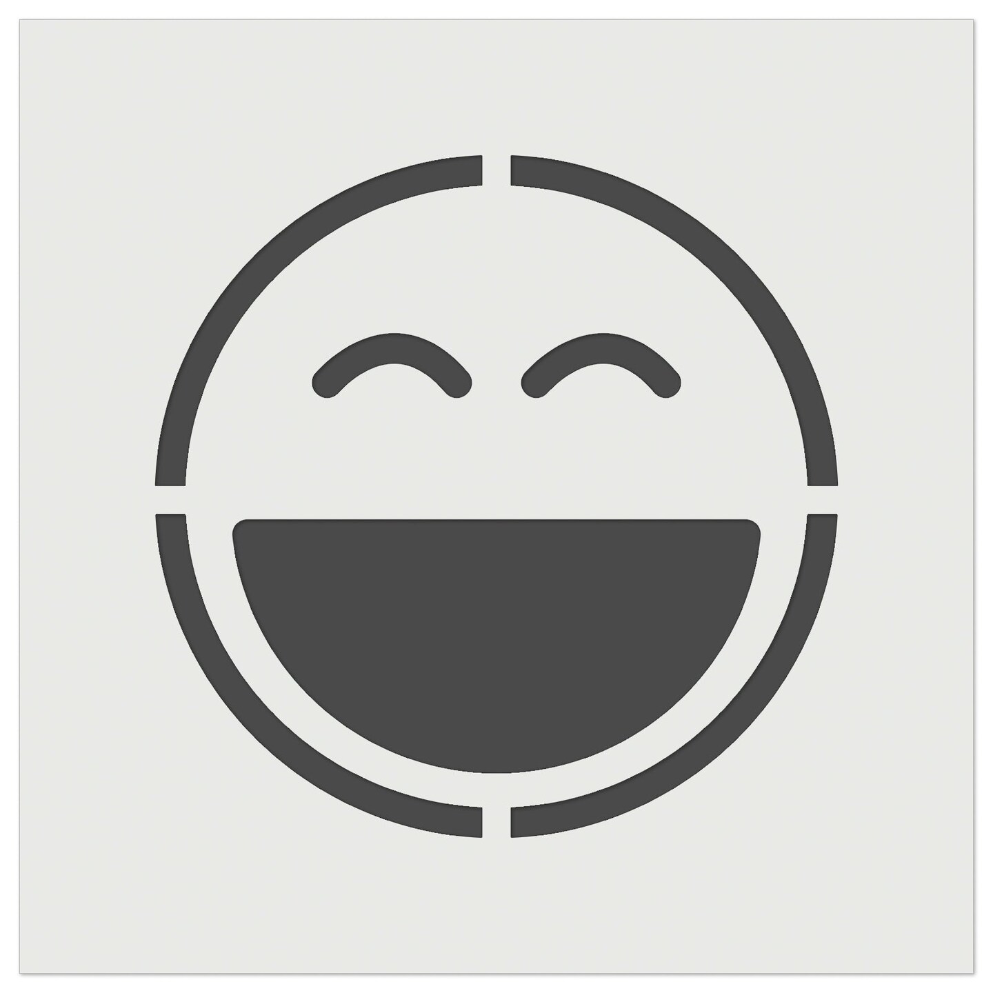 Laughing Happy Face Big Smile Mouth Emoticon Wall Cookie DIY Craft Reusable Stencil