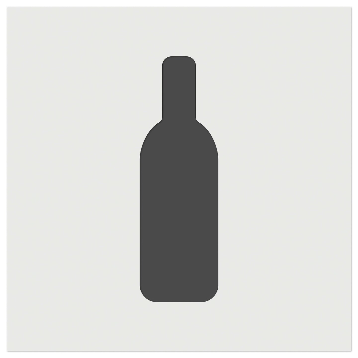 Wine Bottle Solid Wall Cookie DIY Craft Reusable Stencil