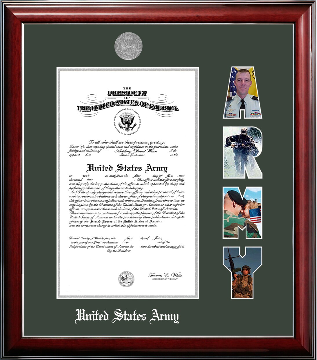 Patriot Frames Army 11x14 Certificate Executive Frame with Silver Medallion