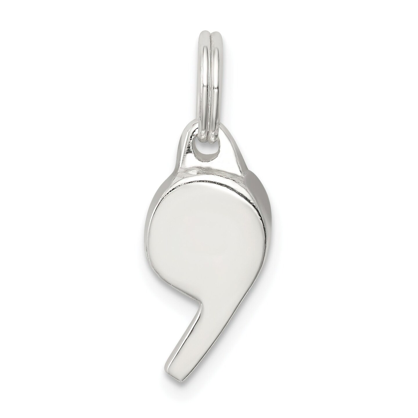 Sterling Silver Polished Whistle Charm Sports Jewelry
