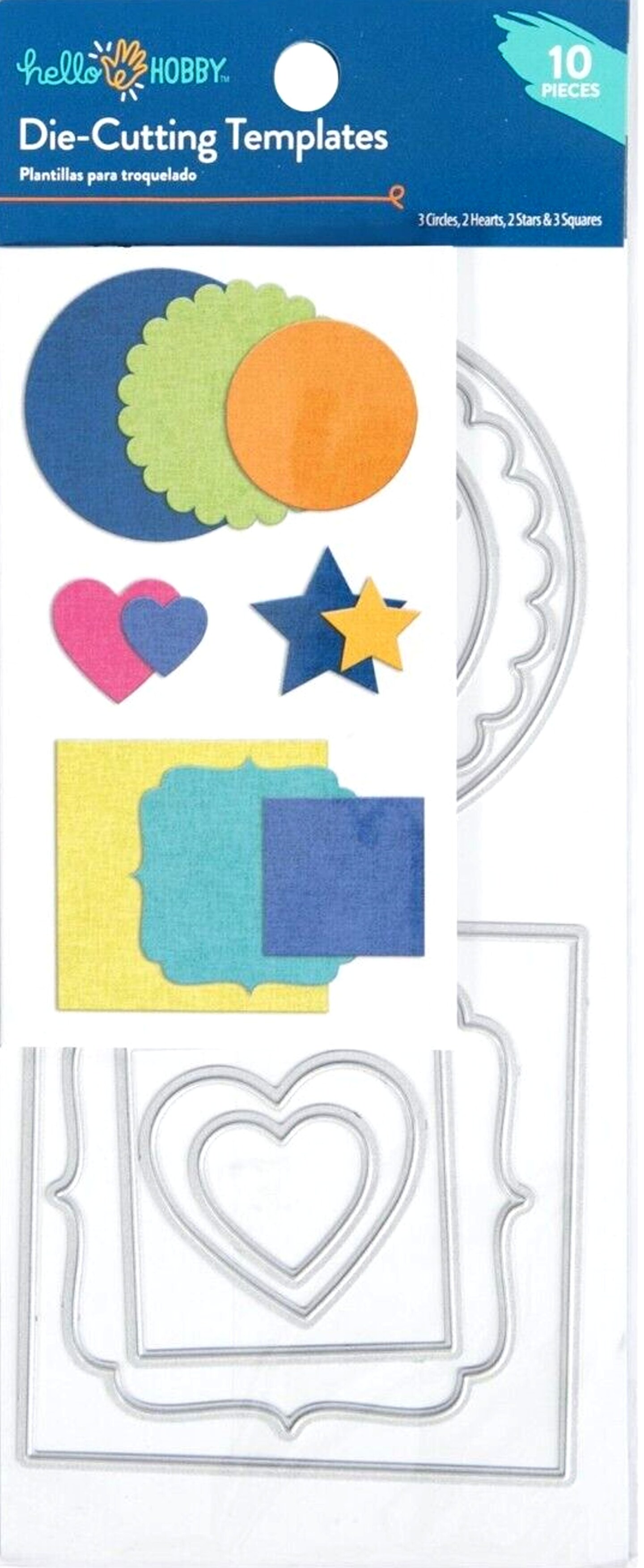 Hello Hobby Nested Shapes Die-Cutting Metal Templates Set