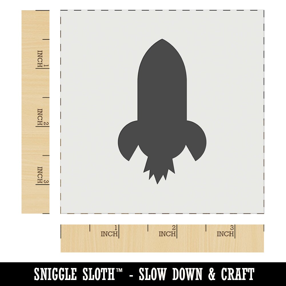 Rocket Ship Doodle Wall Cookie DIY Craft Reusable Stencil