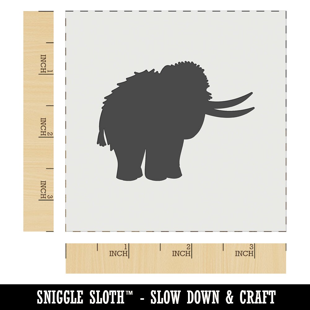 Woolly Mammoth Solid Wall Cookie DIY Craft Reusable Stencil
