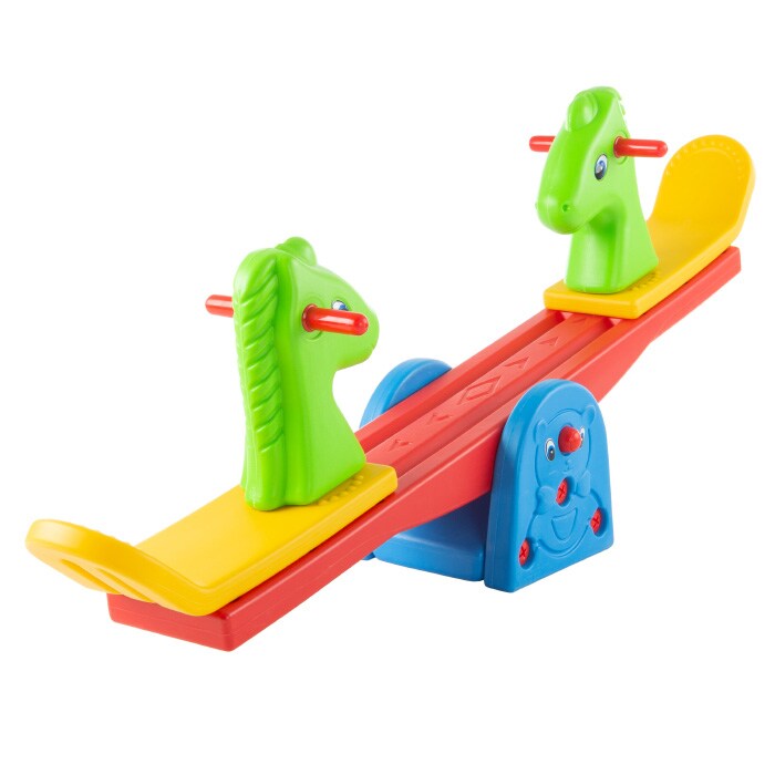 Seesaw Teeter Totter For Toddlers Indoor Outdoor Play Equipment Easy-Grip Handles