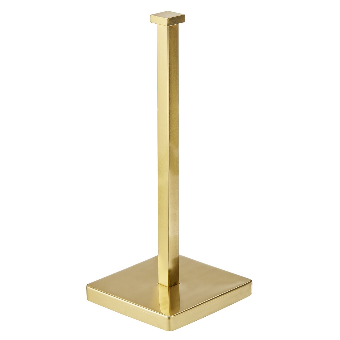 mDesign Modern Metal Free-Standing Toilet Paper Stand, Holds 3 Rolls