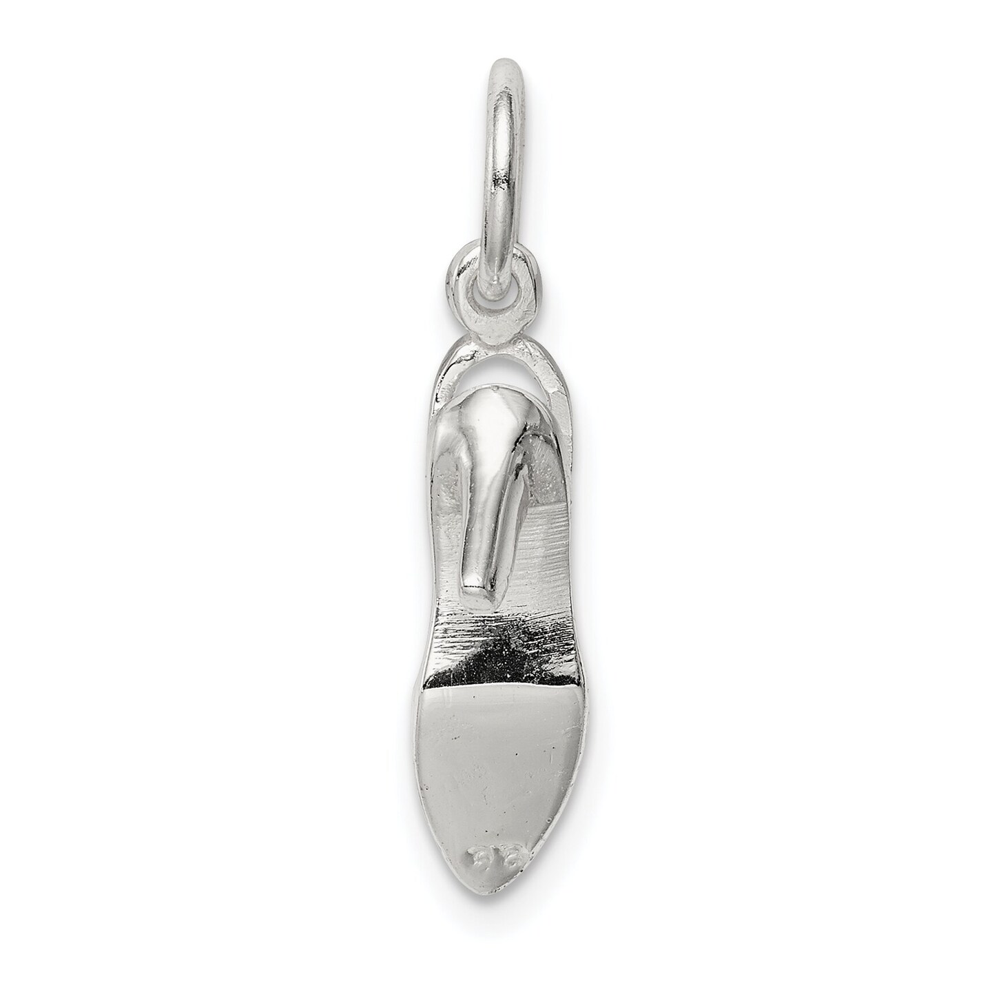 Sterling Silver High Heel Pendant Shoe Charm Jewelry 19mm x 11mm
