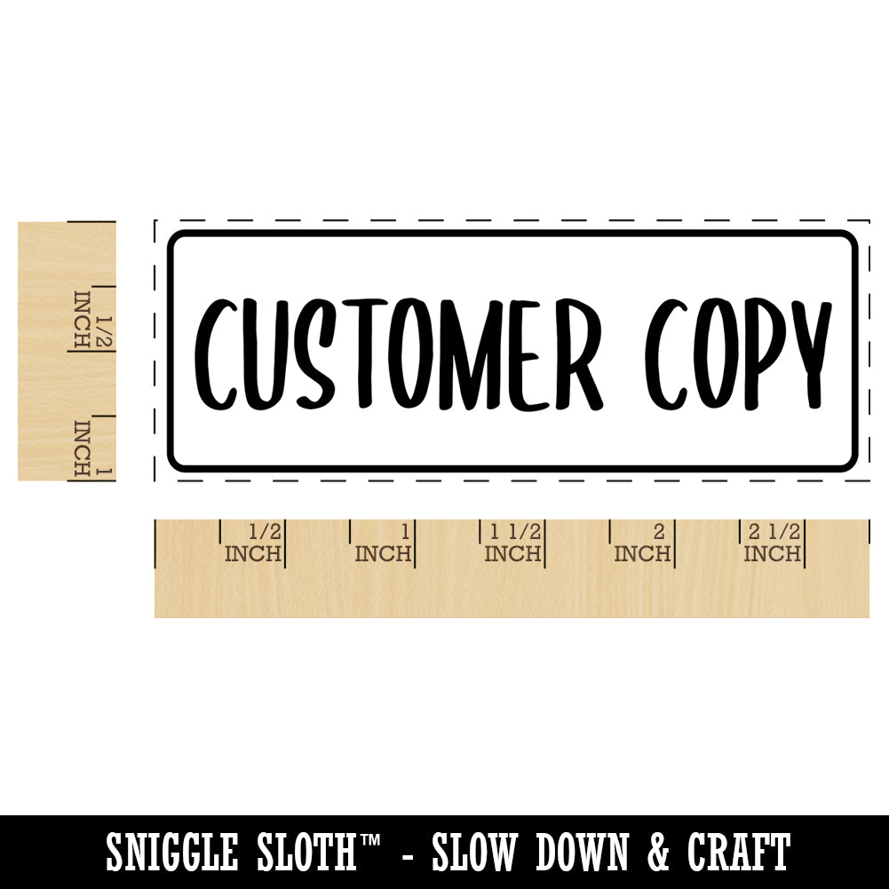 Customer Copy Invoice Receipt Self-Inking Rubber Stamp Ink Stamper for Business Office
