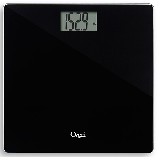 Ozeri Precision 440 lbs Body Weight Scale (0.1 lbs / 0.05 kg Bath Scale Sensors) in Tempered Glass with Infant Pet and