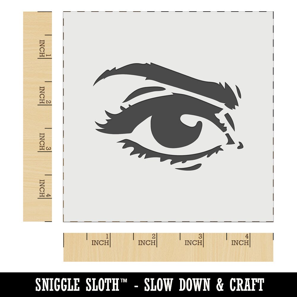 Woman's Left Eye with Eyebrow Mascara and Eye Shadow Wall Cookie DIY Craft Reusable Stencil