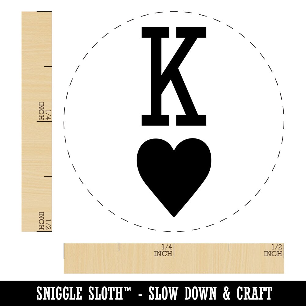 King of Hearts Card Suit Self-Inking Rubber Stamp for Stamping Crafting Planners