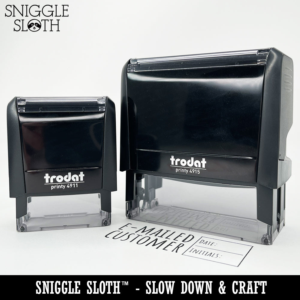 Entered Blank Box for Date Signature Self-Inking Rubber Stamp Ink Stamper for Business Office