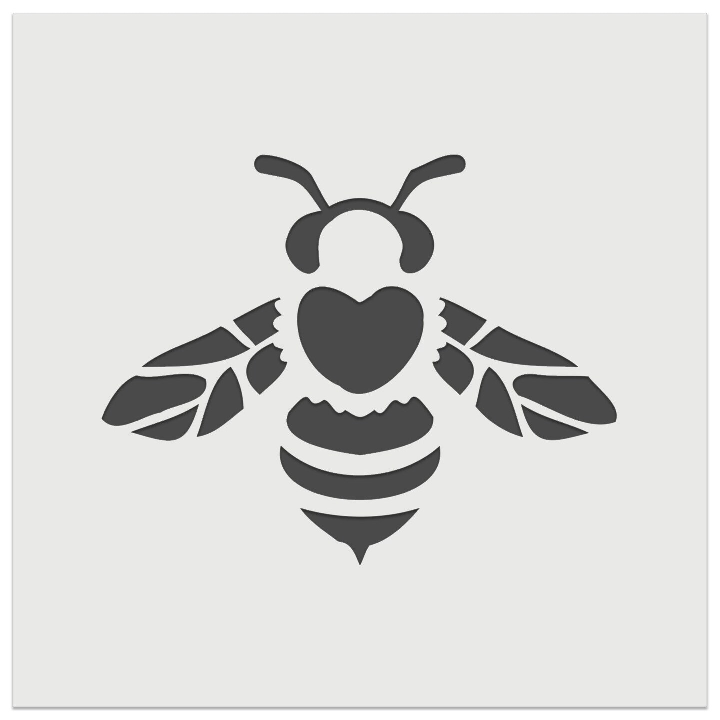Cute Honey Bumblebee with Heart on Back Wall Cookie DIY Craft Reusable Stencil