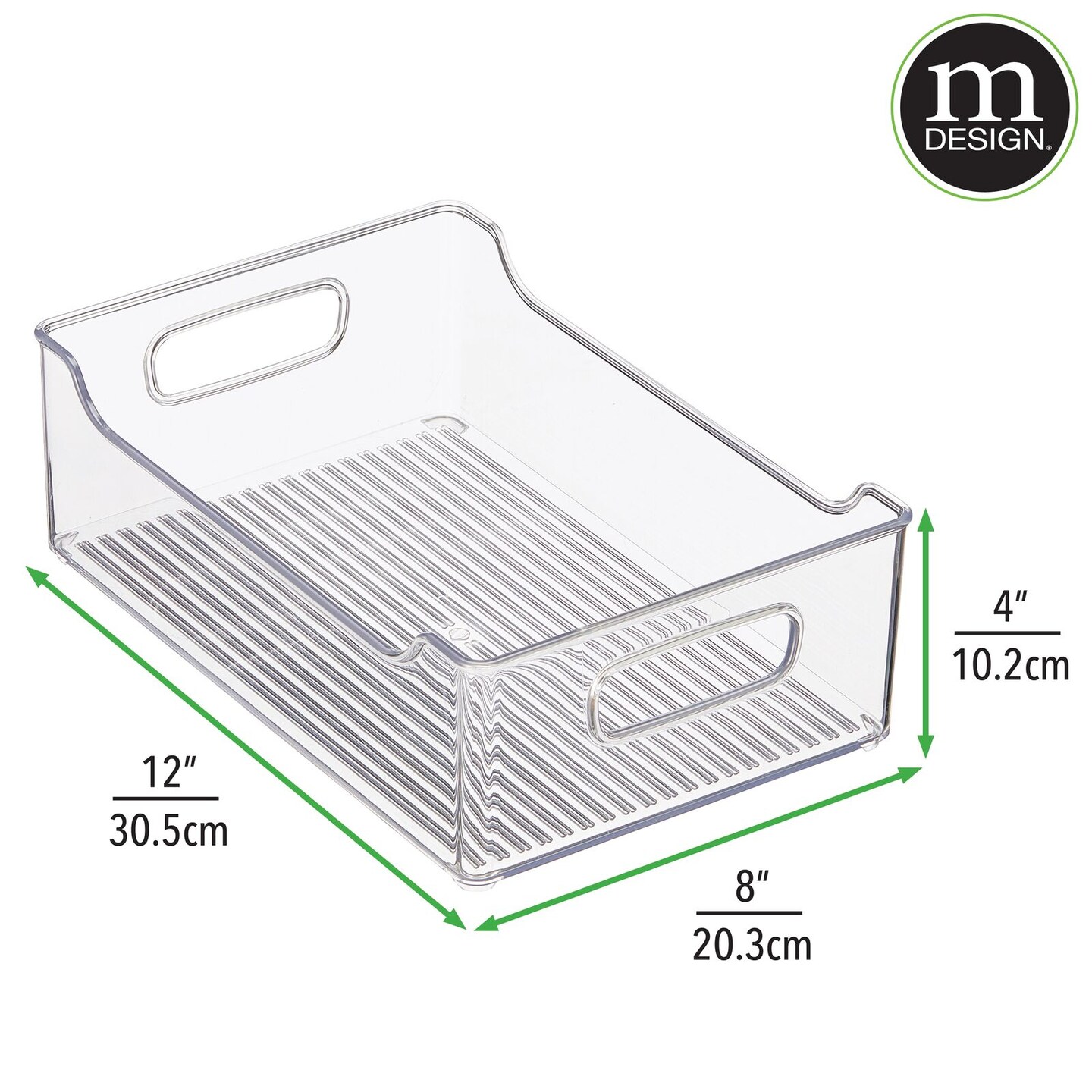 mDesign Plastic Kitchen Pantry Cabinet Food Storage Bin