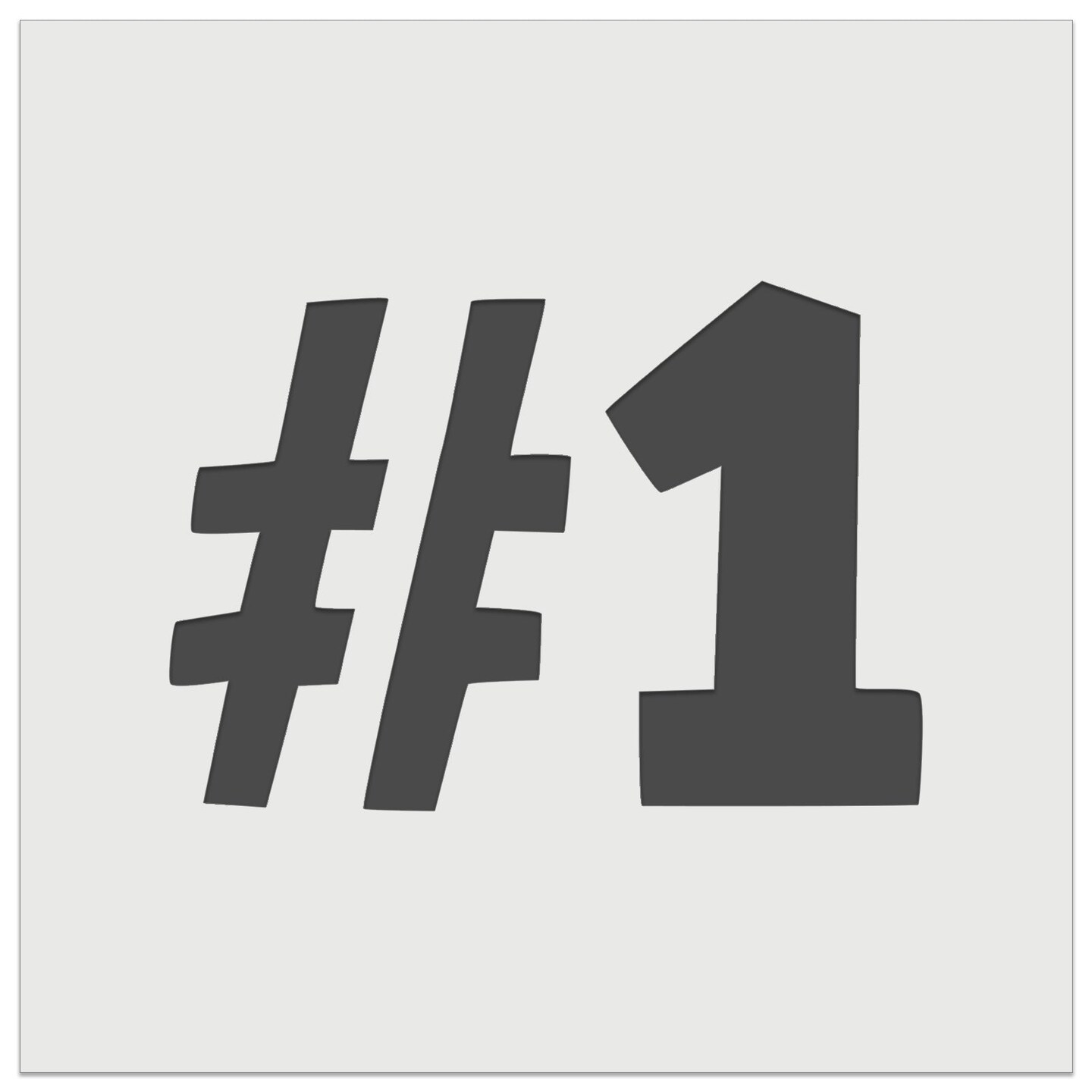 #1 Number One Fun Text Wall Cookie DIY Craft Reusable Stencil