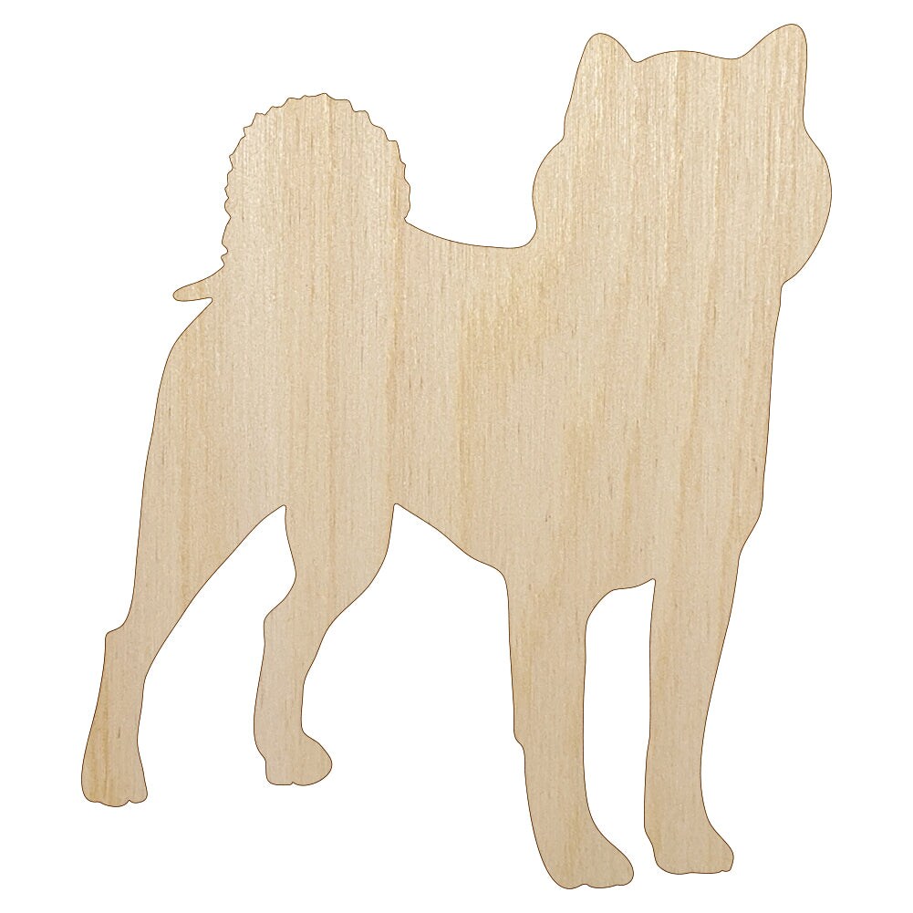 Shiba Inu Dog Solid Unfinished Wood Shape Piece Cutout for DIY Craft Projects