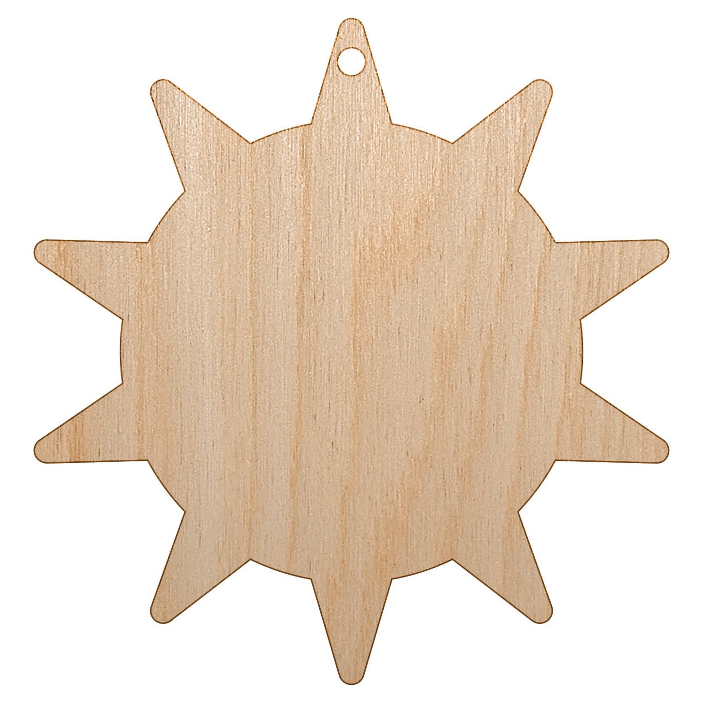 Sun Solid Unfinished Craft Wood Holiday Christmas Tree Diy Pre Drilled Ornament Michaels 