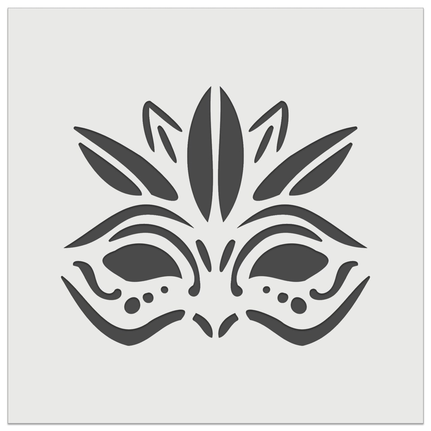 Mardi Gras Feather Party Mask Wall Cookie DIY Craft Reusable Stencil