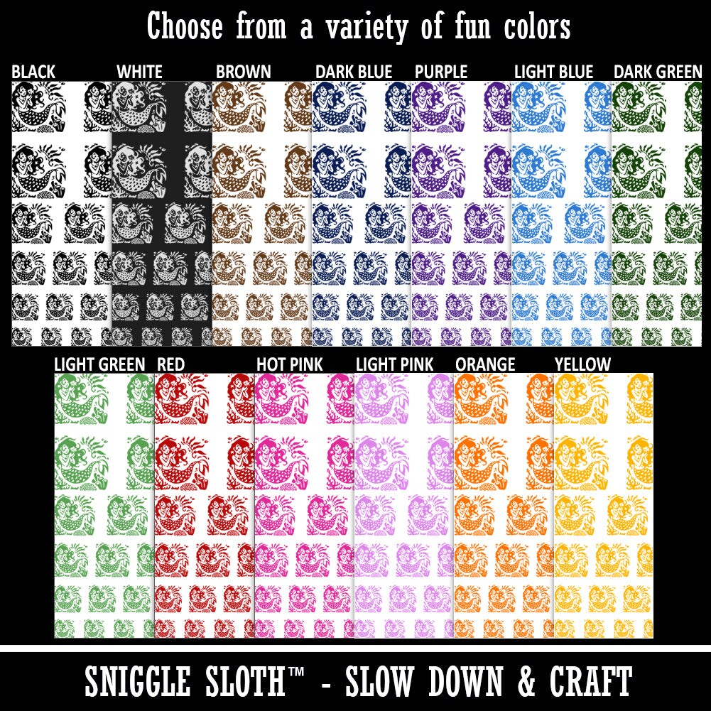 Mermaid Swimming in Reef Temporary Tattoo Water Resistant Fake Body Art Set Collection