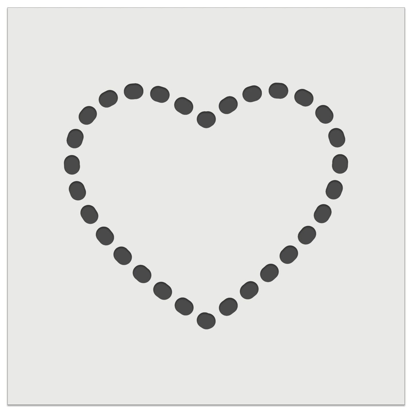 Dotted Heart Outline Wall Cookie DIY Craft Reusable Stencil
