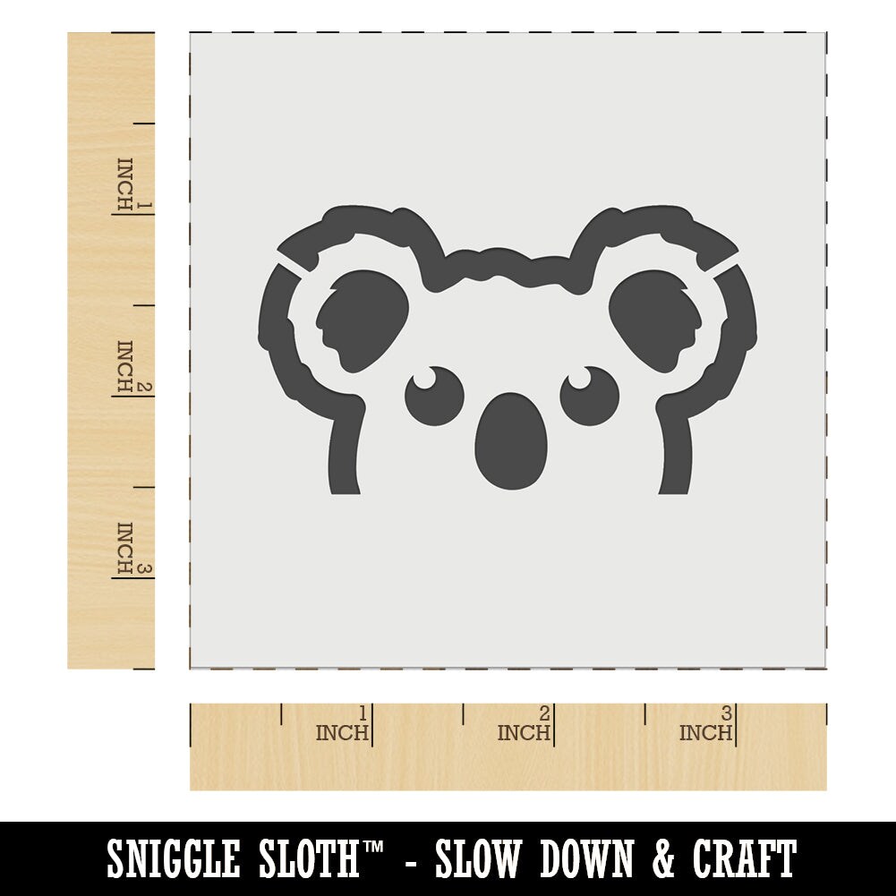 Peeking Koala Wall Cookie DIY Craft Reusable Stencil