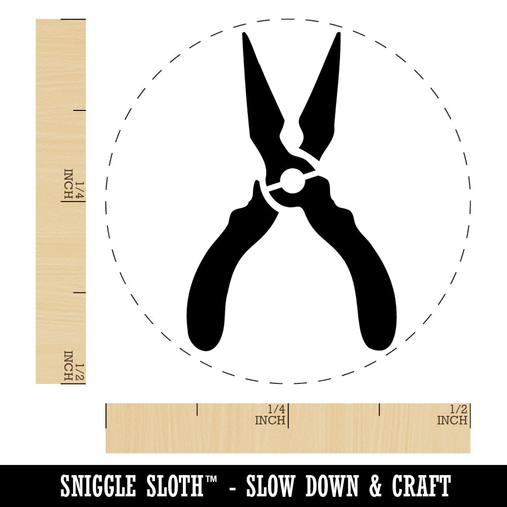 Long Nose Pliers Hand Tool SelfInking Rubber Stamp Ink Stamper for