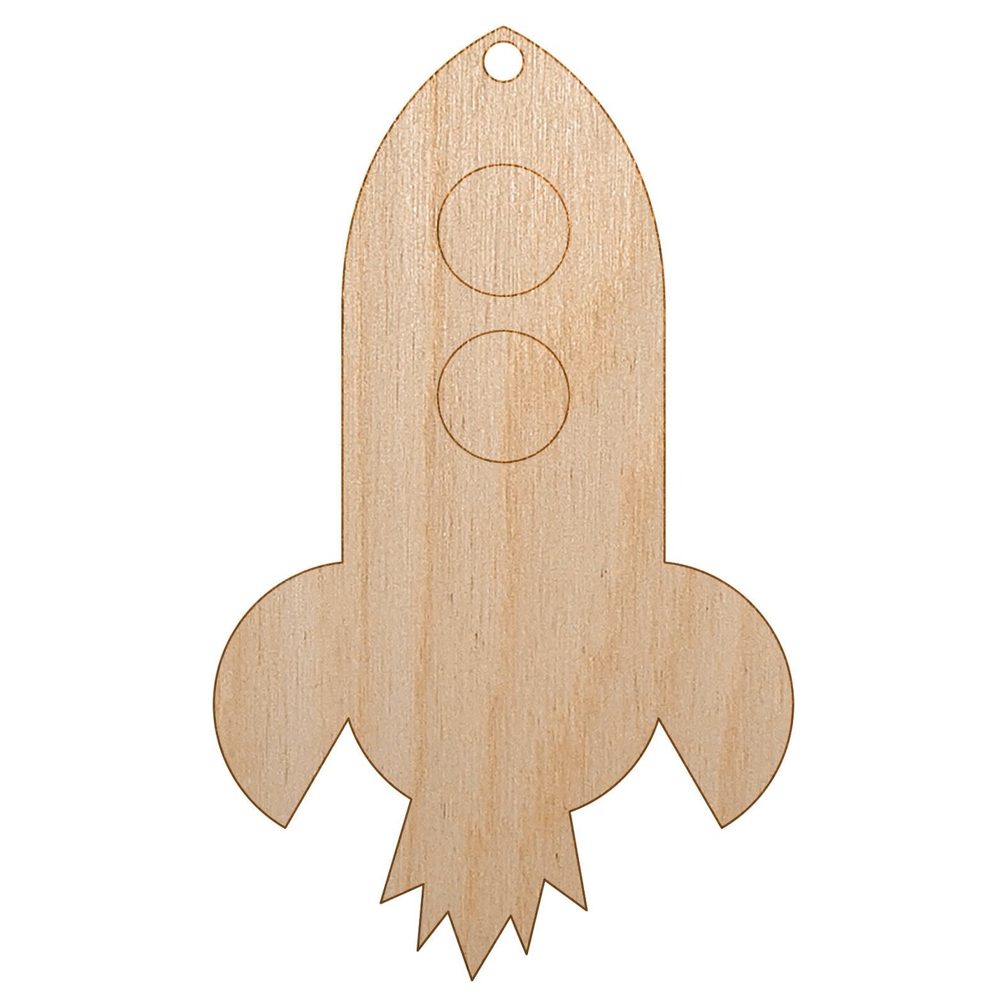 Rocket Ship Doodle Unfinished Craft Wood Holiday Christmas Tree DIY Pre ...