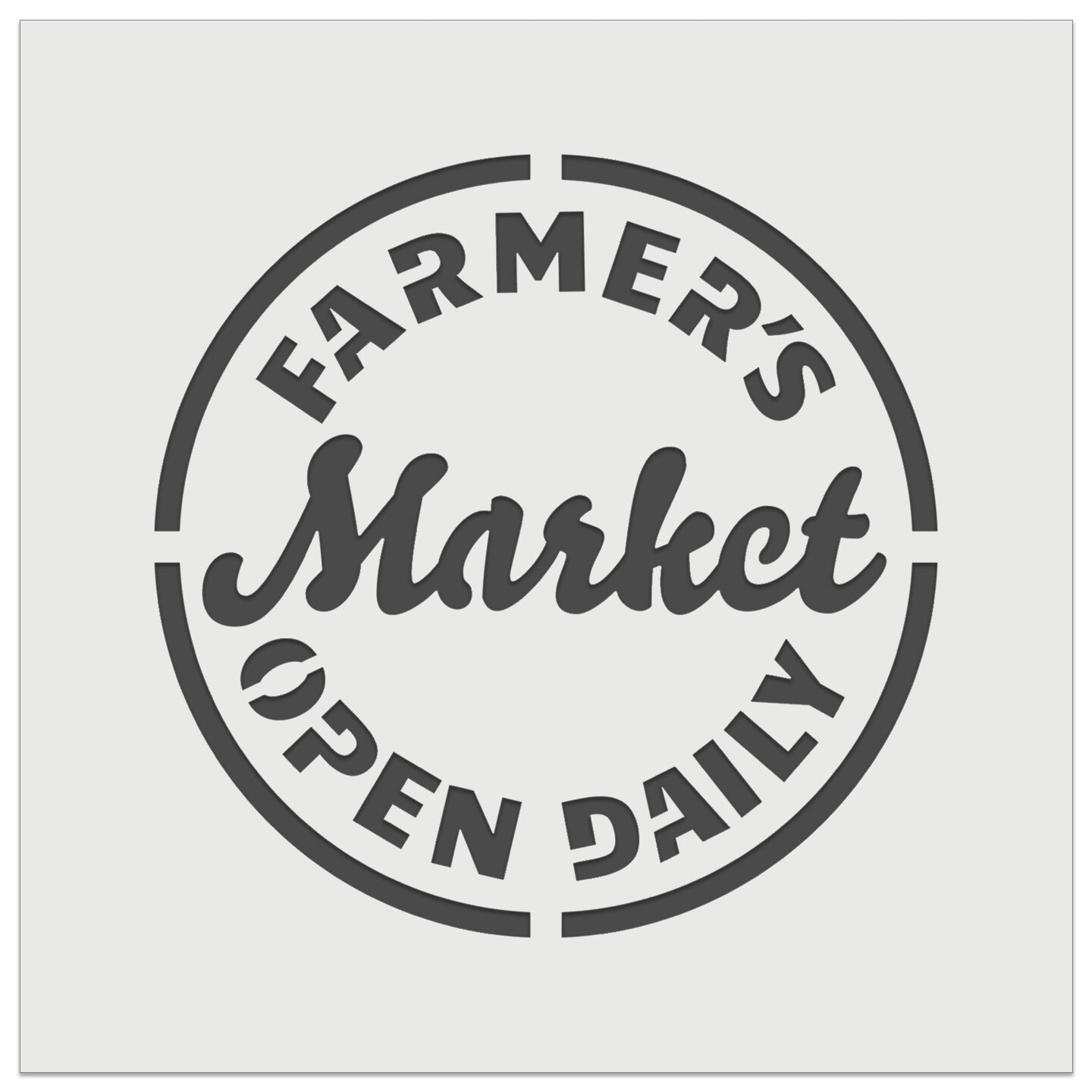 Farmer&#x27;s Market Open Daily Wall Cookie DIY Craft Reusable Stencil