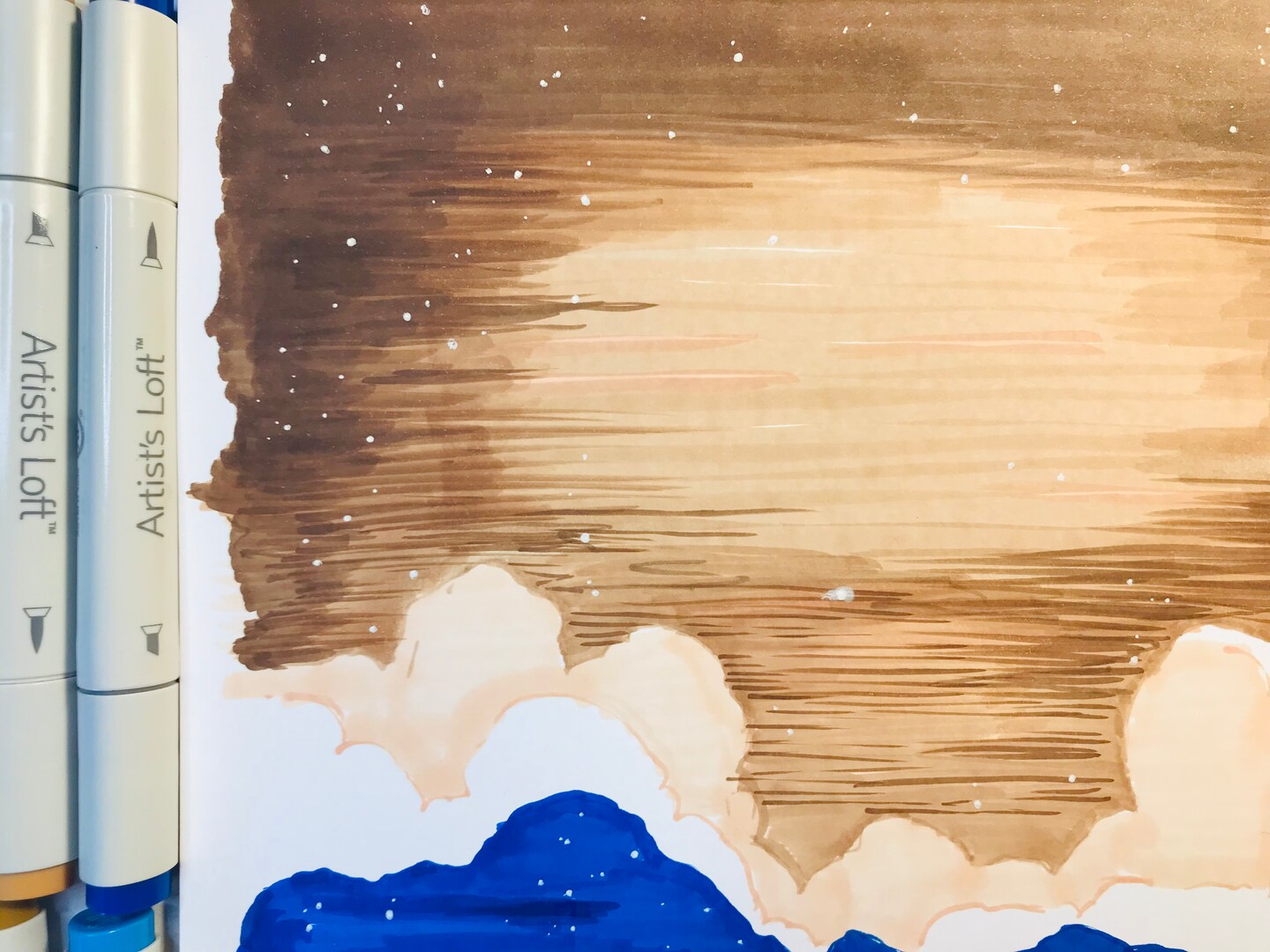 AlcoholBased Markers Ethereal Cloudscape with AdrienneHodgeArt, Part