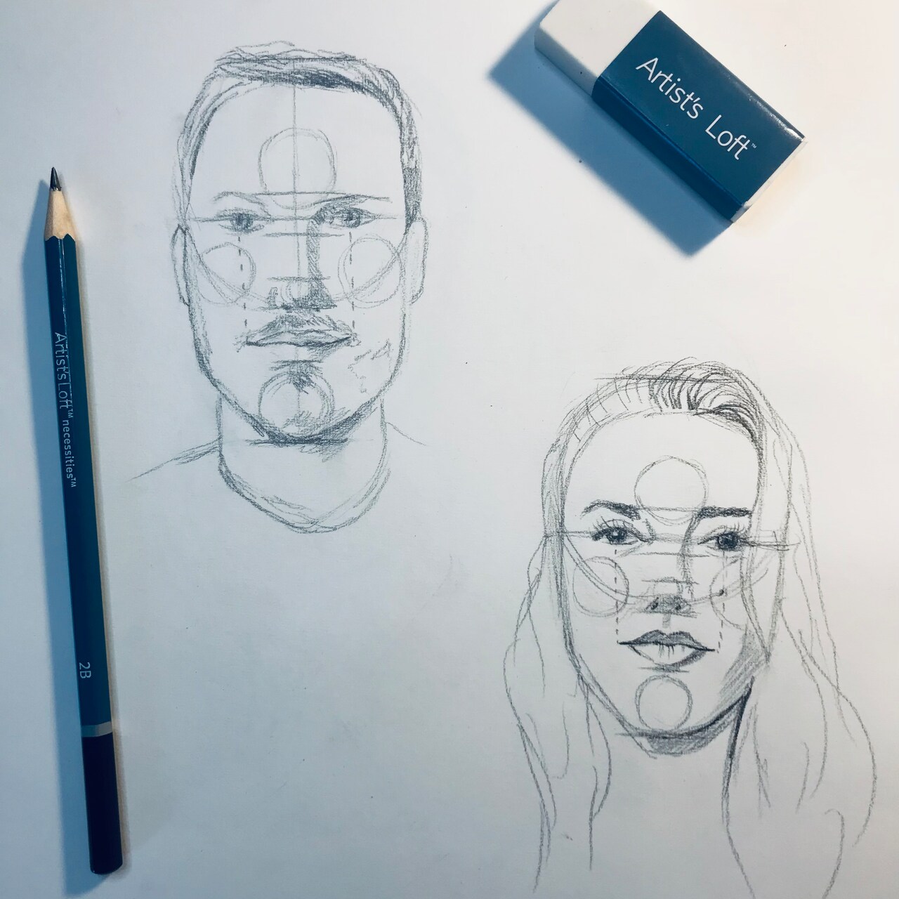Adult Facial Proportions Drawing with @AdrienneHodgeArt