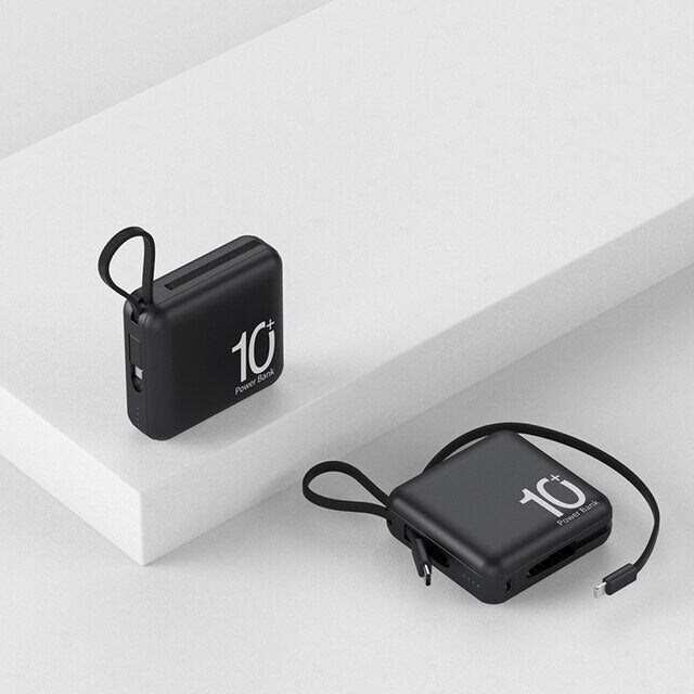 Plus Cases iPhone and Samsung Mini Fast Charging Battery Pack (10000 mAH)