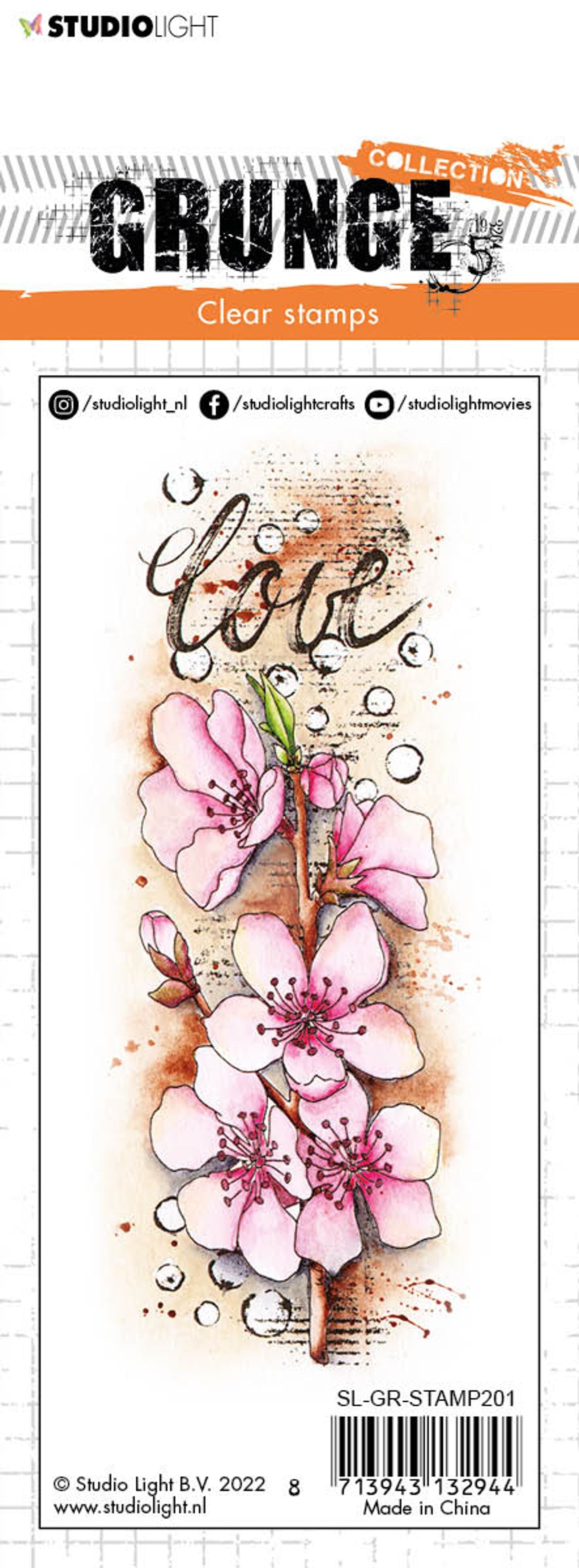 Studio Light SL Clear Stamp Cherry Blossom Grunge Collection 148x52 ...